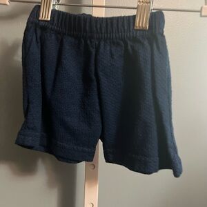 Zinnias Navy Blue Knit Elastic Waist Shorts NWOT 0-3 months
